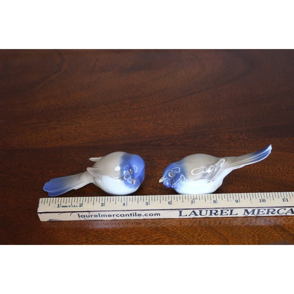A pair‎ of Vintage Bing & Grodahi Porcelain titmouse Figurines